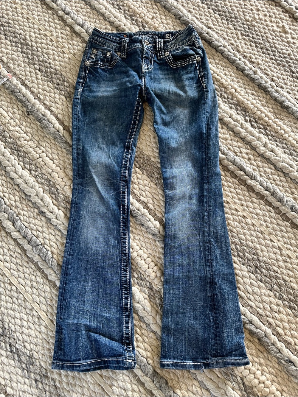 Y2K Miss MeWomen’s mid rise Flared Jeans - Blue